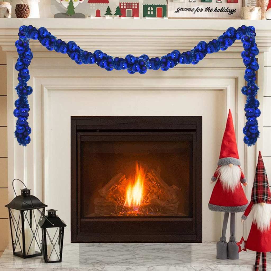 Weihnachtskugelgirlande Blau 186 cm Polystyrol