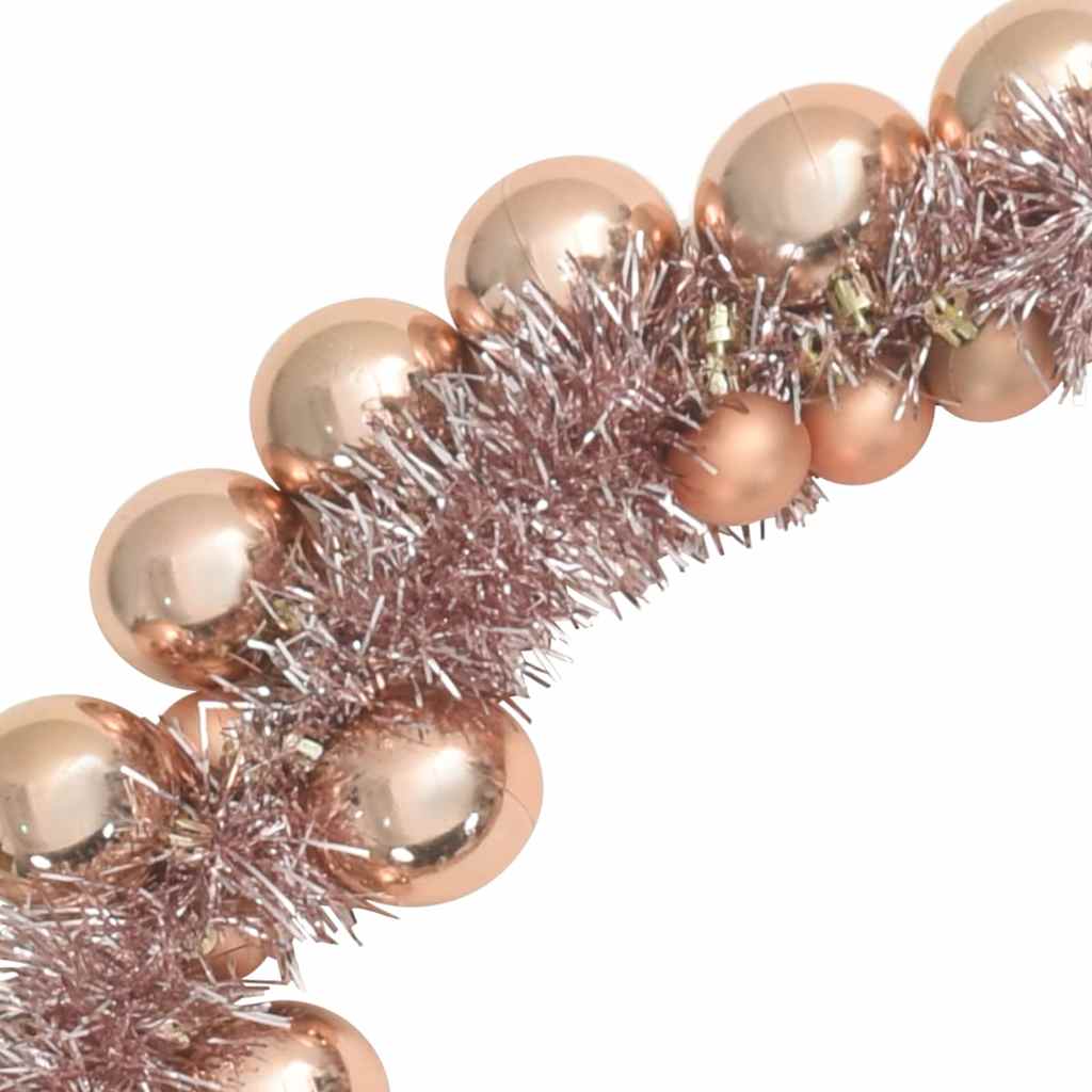 Weihnachtskugelgirlande Roségold 186 cm Polystyrol