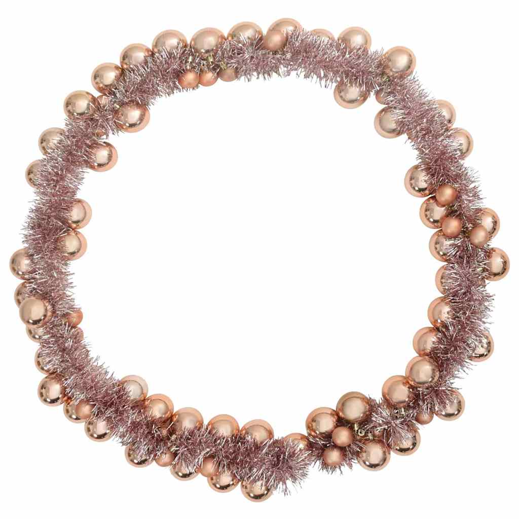 Weihnachtskugelgirlande Roségold 186 cm Polystyrol