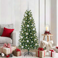 Weihnachtskugel-Set mit 150 LEDs 61 pcs Weiß Kunststoff