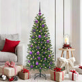 Weihnachtskugel-Set mit 150 LEDs 61 pcs Lila Kunststoff