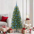 Weihnachtskugel-Set mit 150 LEDs 61 pcs Blau Kunststoff