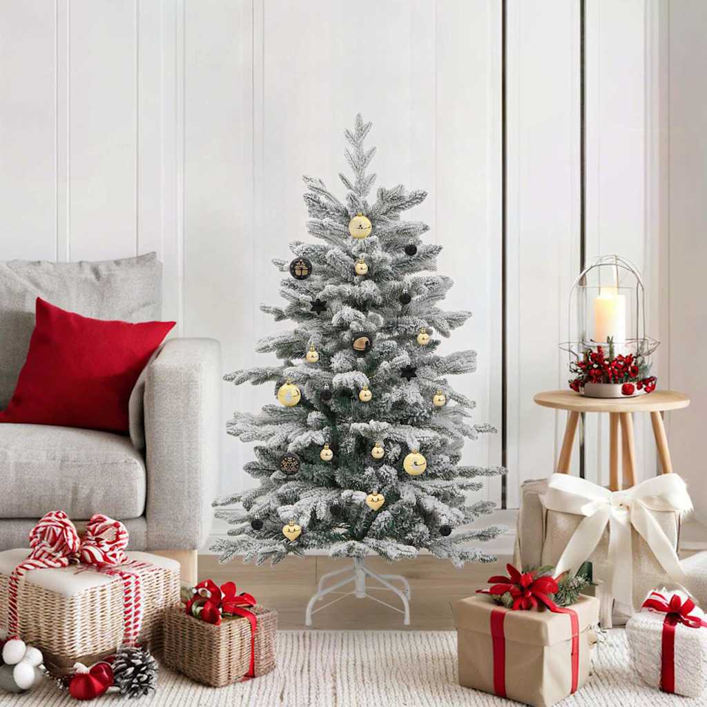 Weihnachtskugel-Set 40 pcs Schwarz und Gold Kunststoff