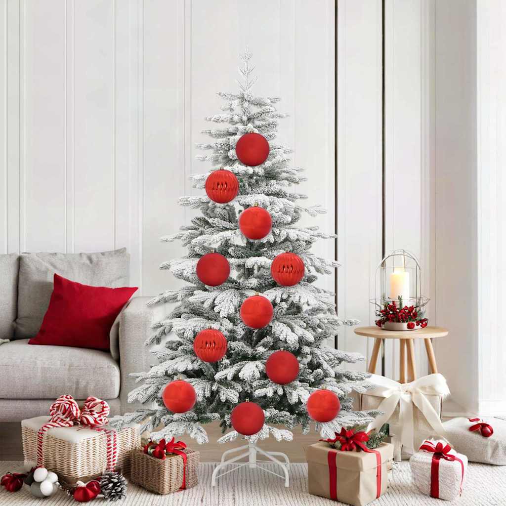 Weihnachtsbaumkugel Set XL 9 pcs Rot Kunststoff