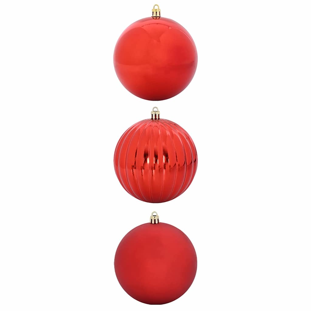 Weihnachtsbaumkugel Set XXL 3 pcs Rot Kunststoff