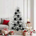Weihnachtsbaum Ornament Set XL 9 pcs Schwarz Kunststoff