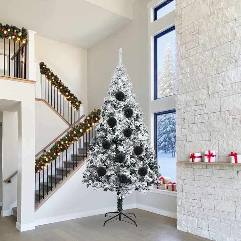 Weihnachtsbaumkugel Set XXL 4 pcs Schwarz Kunststoff