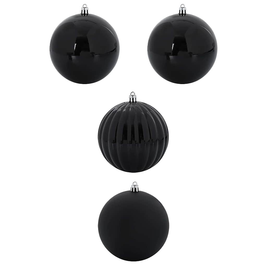 Weihnachtsbaumkugel Set XXL 4 pcs Schwarz Kunststoff
