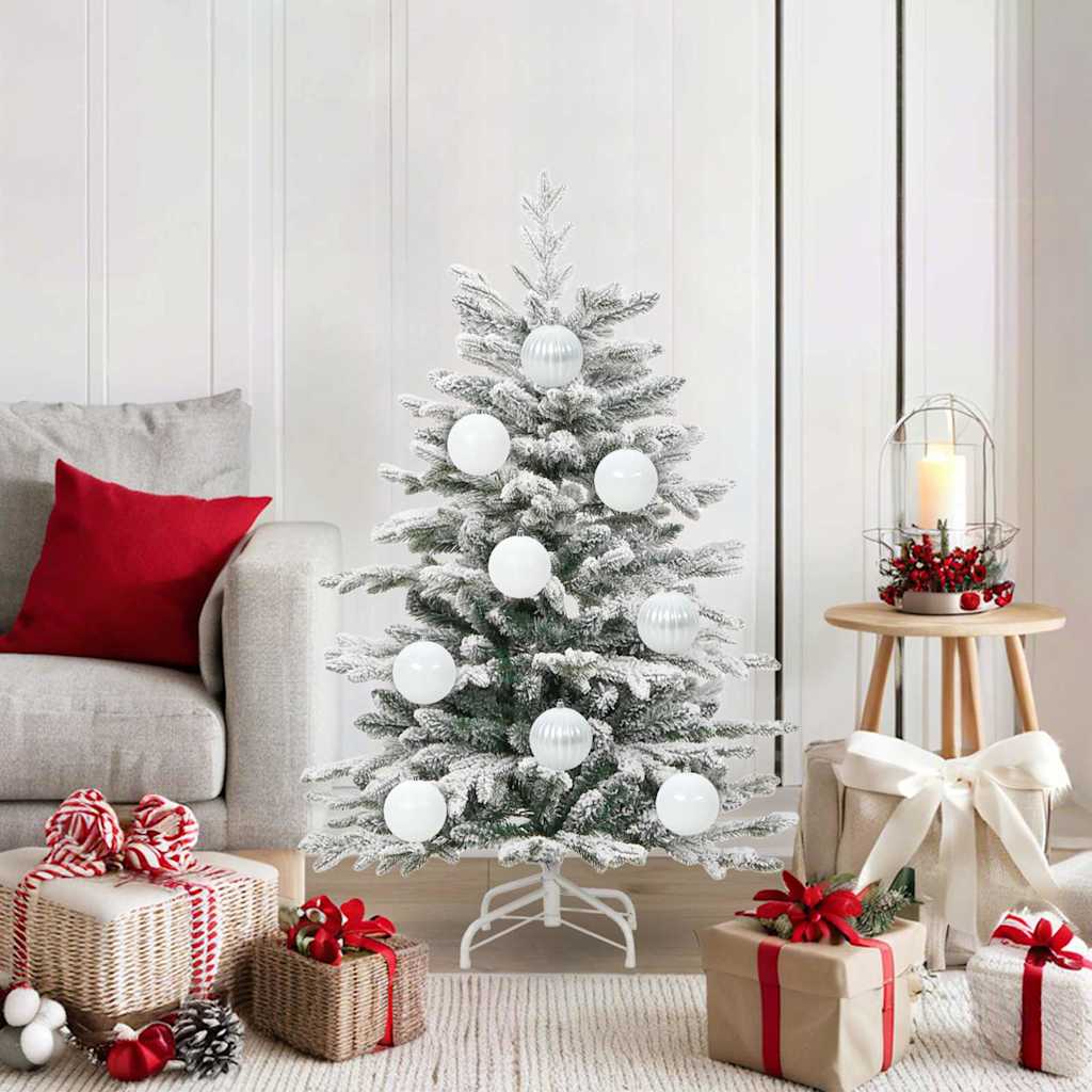 Weihnachtsbaumkugel Set XL 15 pcs Weiß Kunststoff