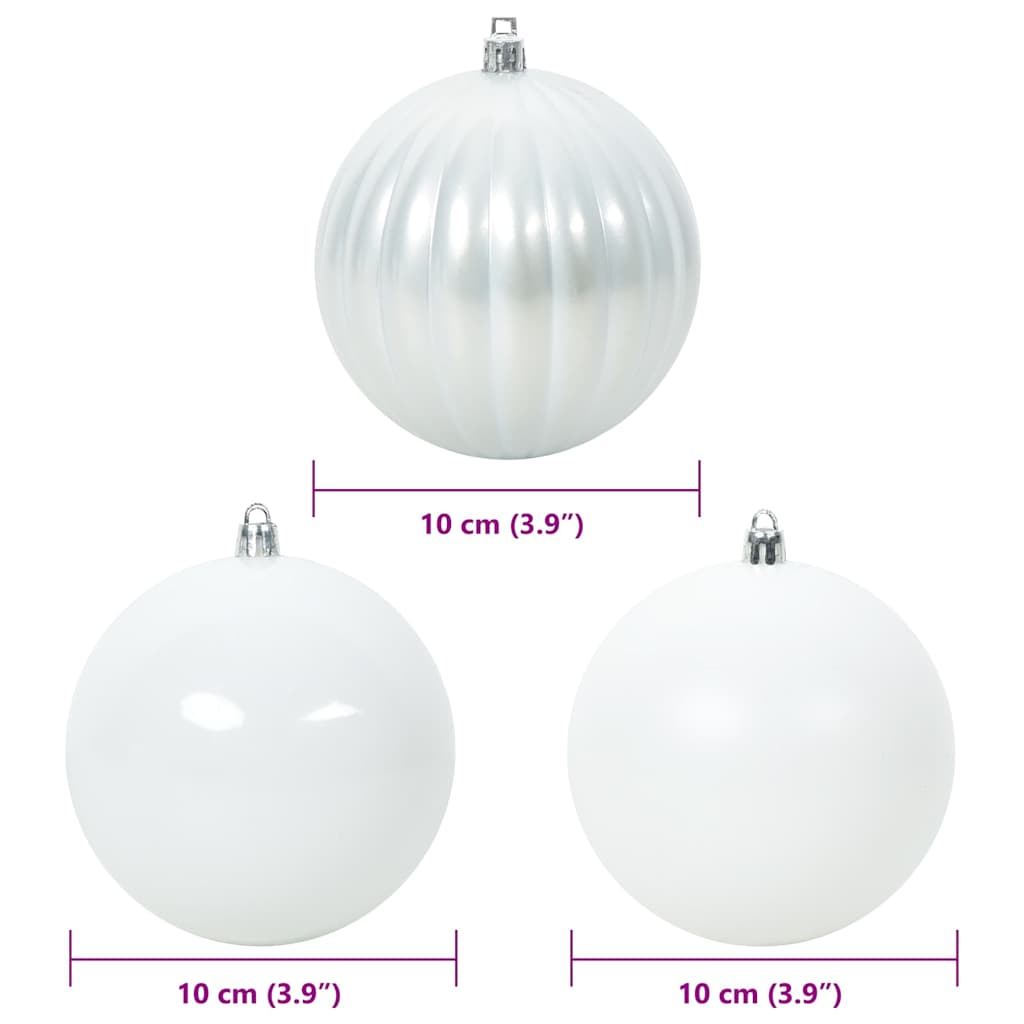 Weihnachtsbaumkugel Set XL 15 pcs Weiß Kunststoff