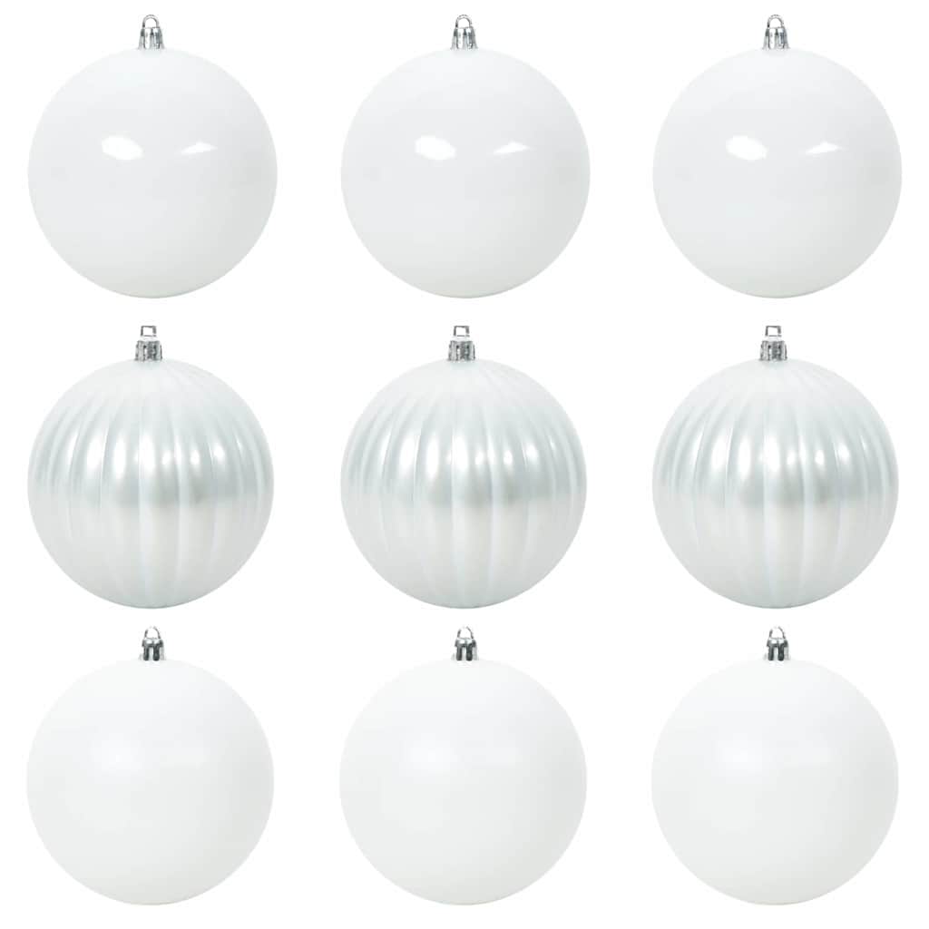 Weihnachtsbaumkugel Set XL 9 pcs Weiß Kunststoff