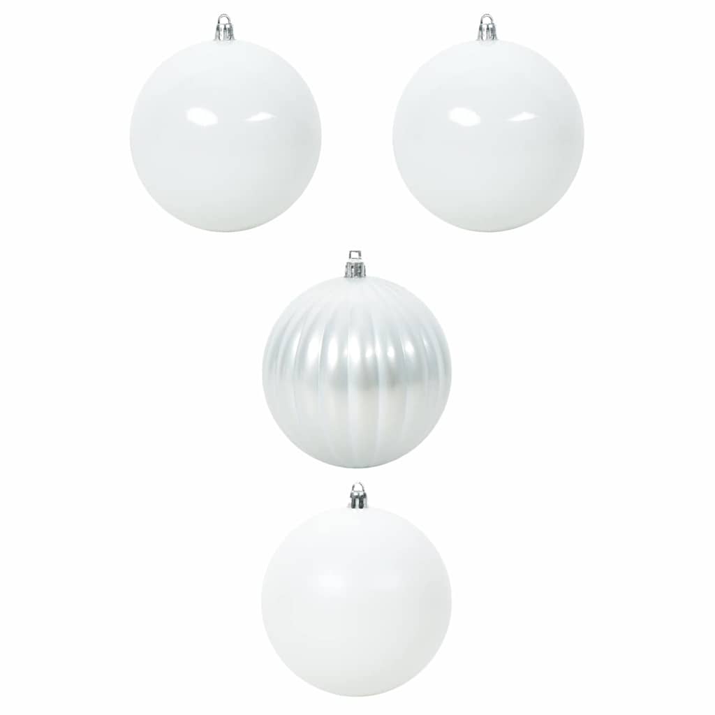 Weihnachtsbaumkugelset XXL 4 pcs Weiß Kunststoff