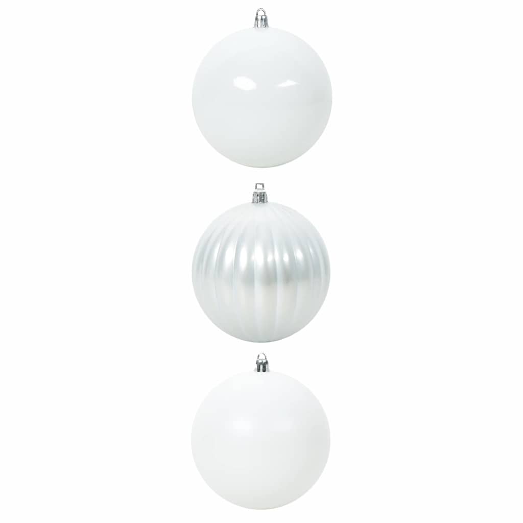 Weihnachtsbaumkugel Set XXL 3 pcs Weiß Kunststoff