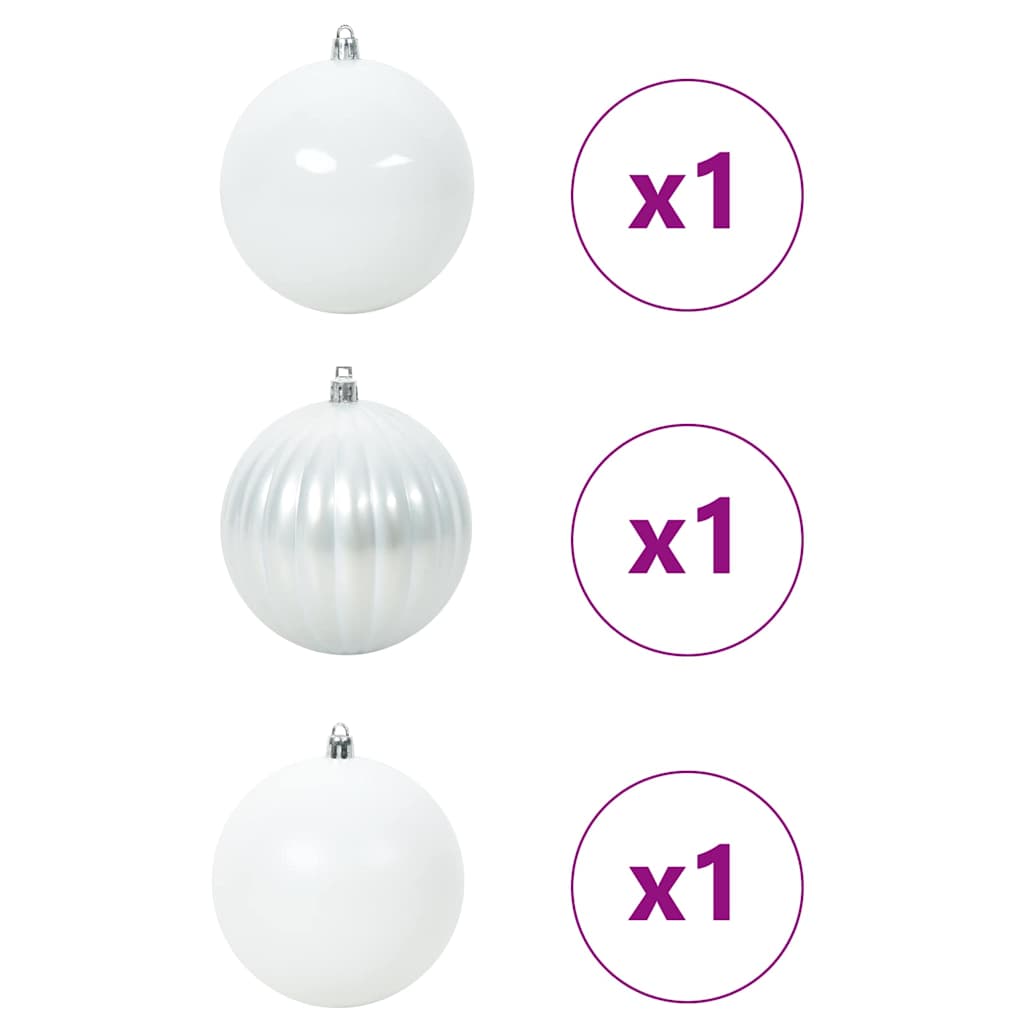 Weihnachtsbaumkugel Set XXL 3 pcs Weiß Kunststoff