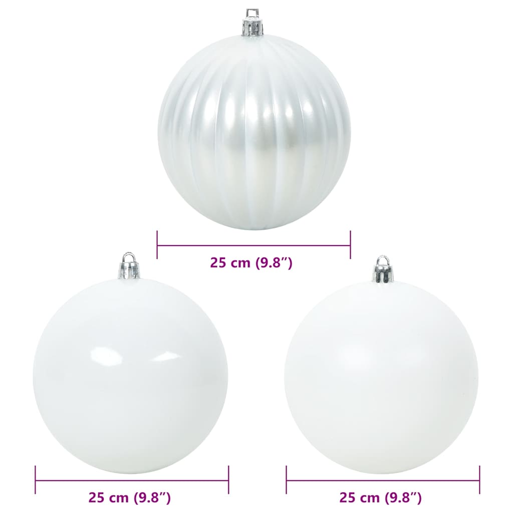 Weihnachtsbaumkugel Set XXL 3 pcs Weiß Kunststoff