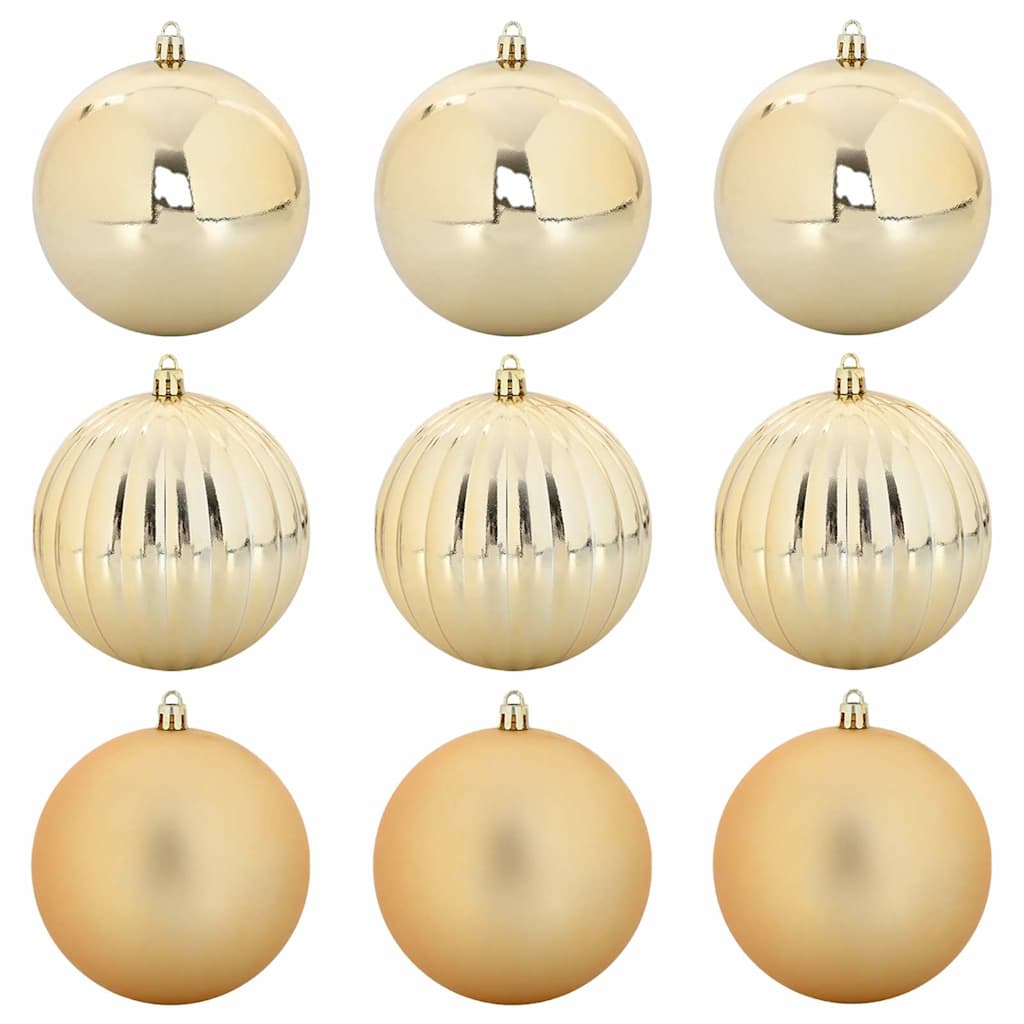 Weihnachtskugelset XL 9 pcs Gold Kunststoff