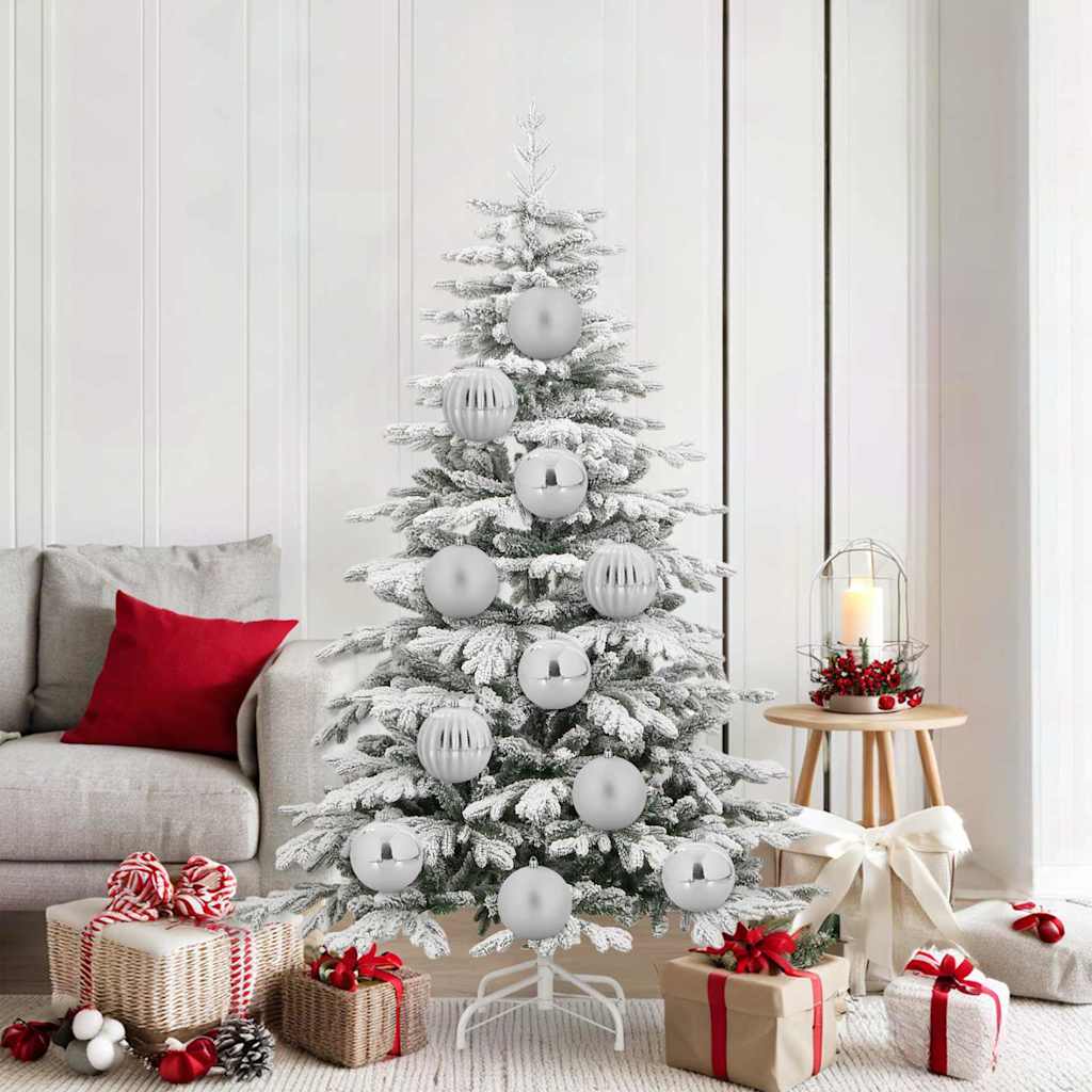 Weihnachtskugeln Set XL 9 pcs Silber Kunststoff