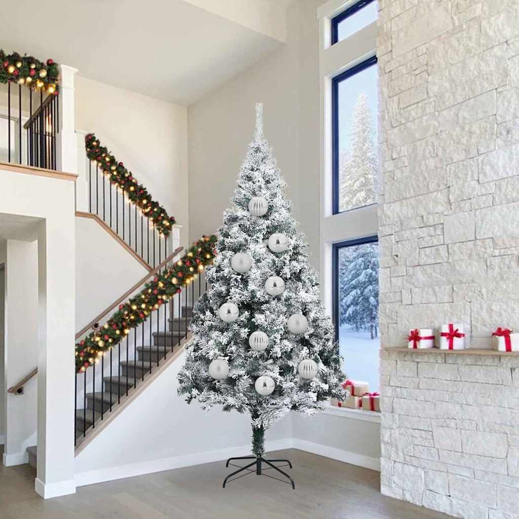 Weihnachtsbaumkugel Set XXL 4 pcs Silber Kunststoff