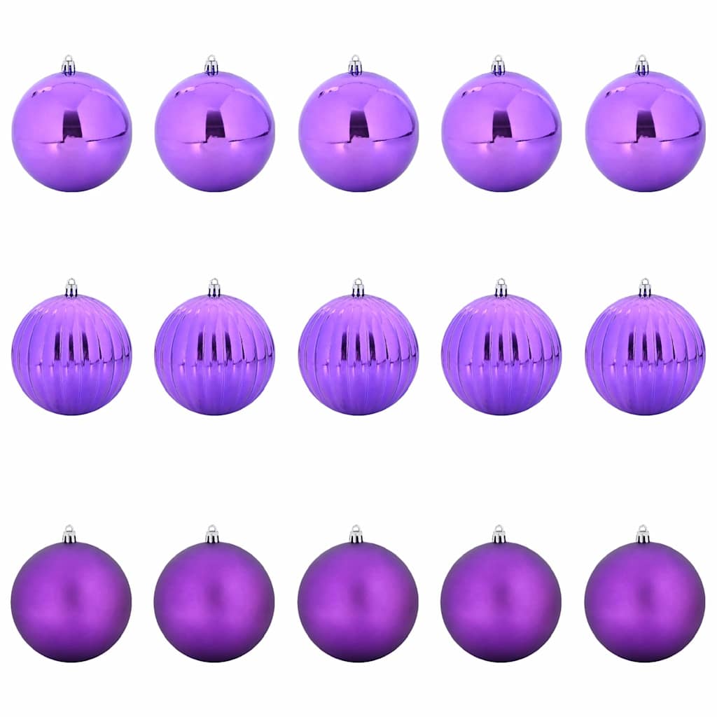 Weihnachtsbaumkugel Set XL 15 pcs Lila Kunststoff