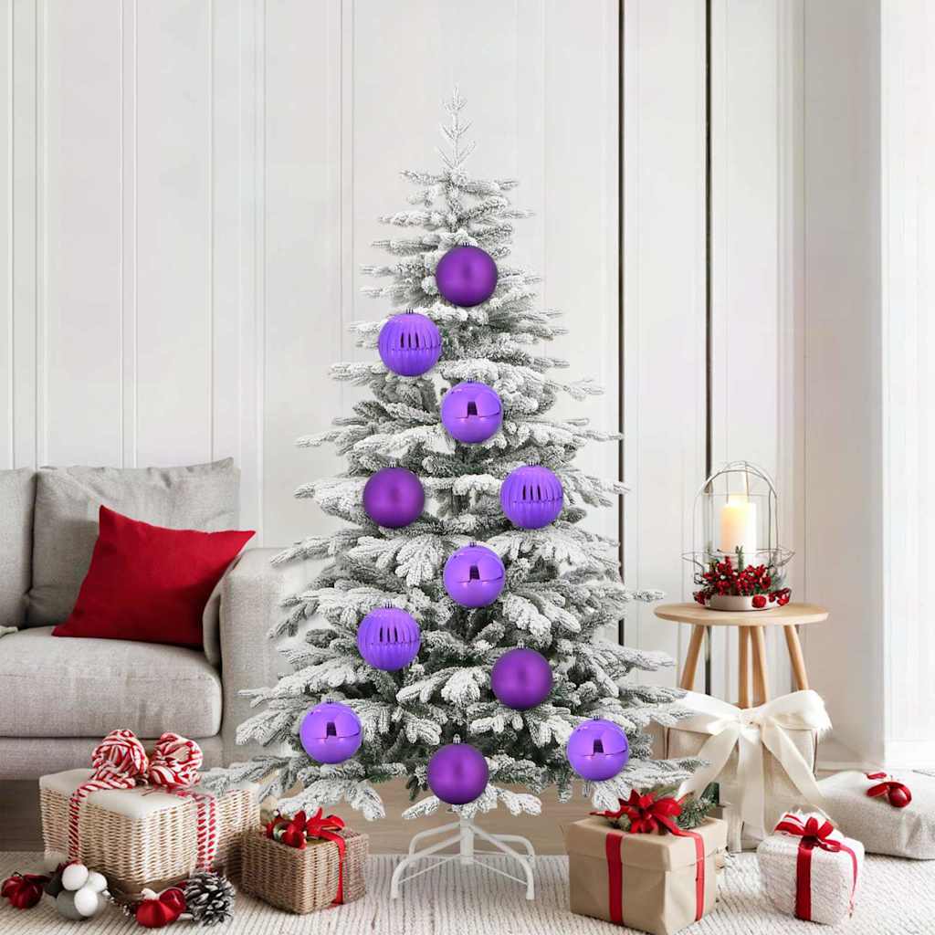 Weihnachtskugelset XL 9 pcs Lila Kunststoff