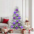 Weihnachtskugelset XL 9 pcs Lila Kunststoff