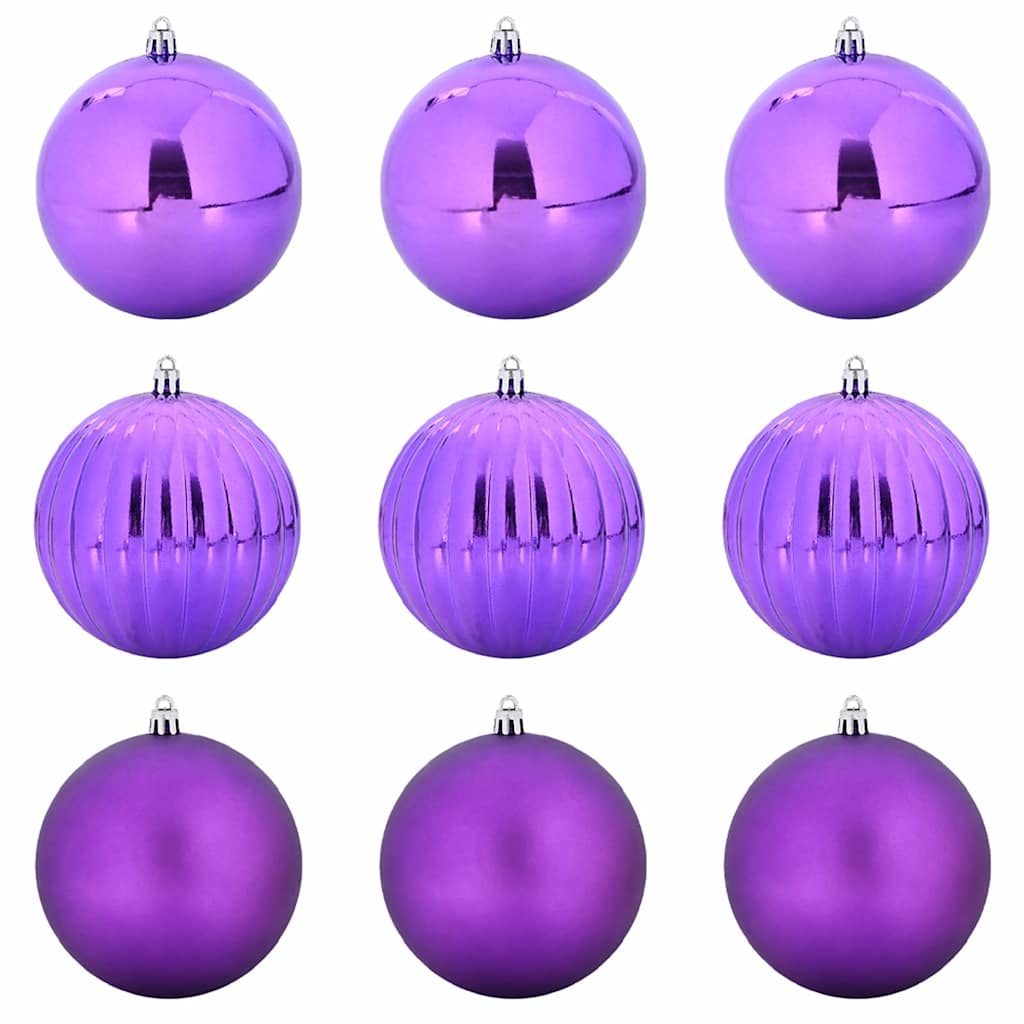 Weihnachtskugelset XL 9 pcs Lila Kunststoff