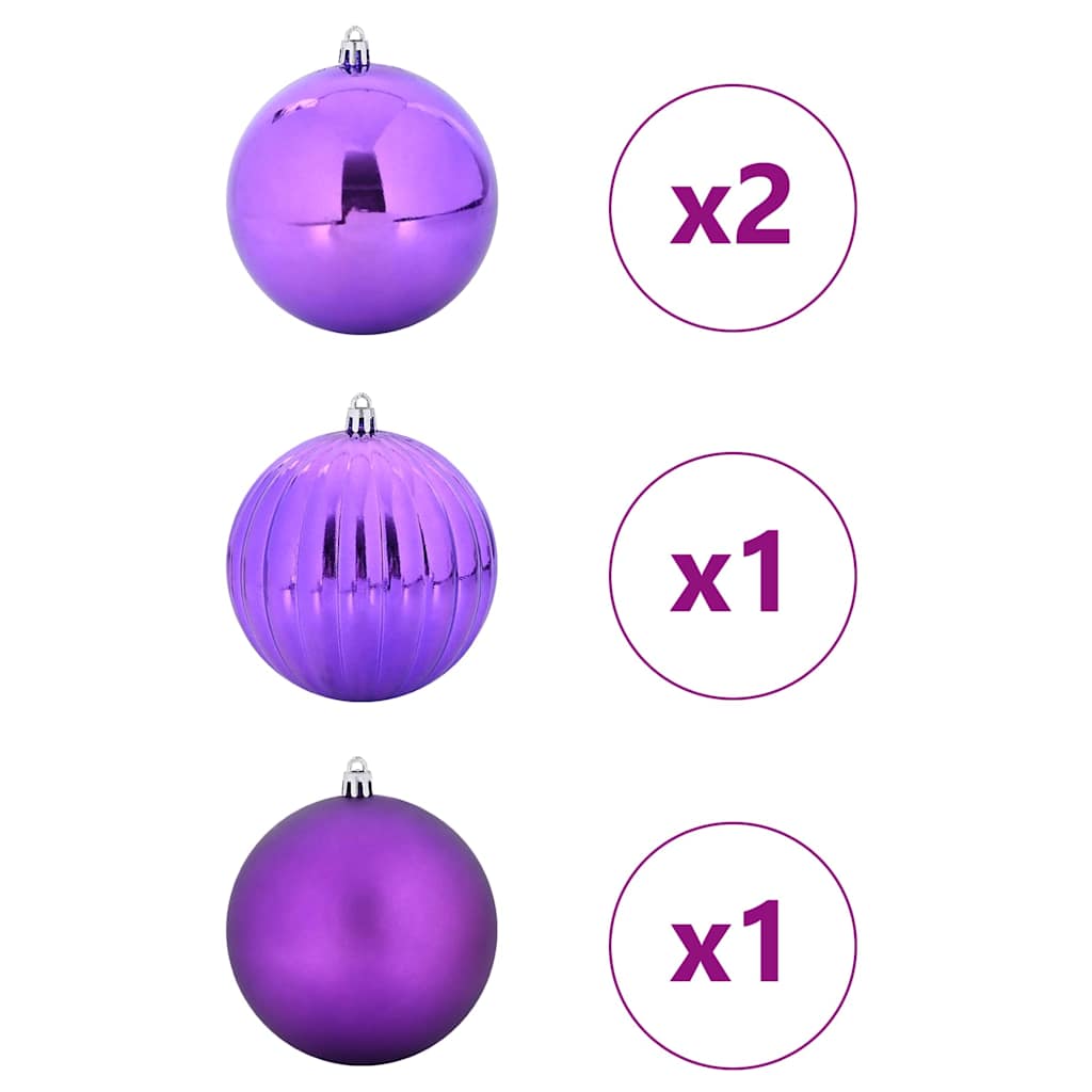 Weihnachtsbaumschmuck Set XXL 4 pcs Lila Kunststoff