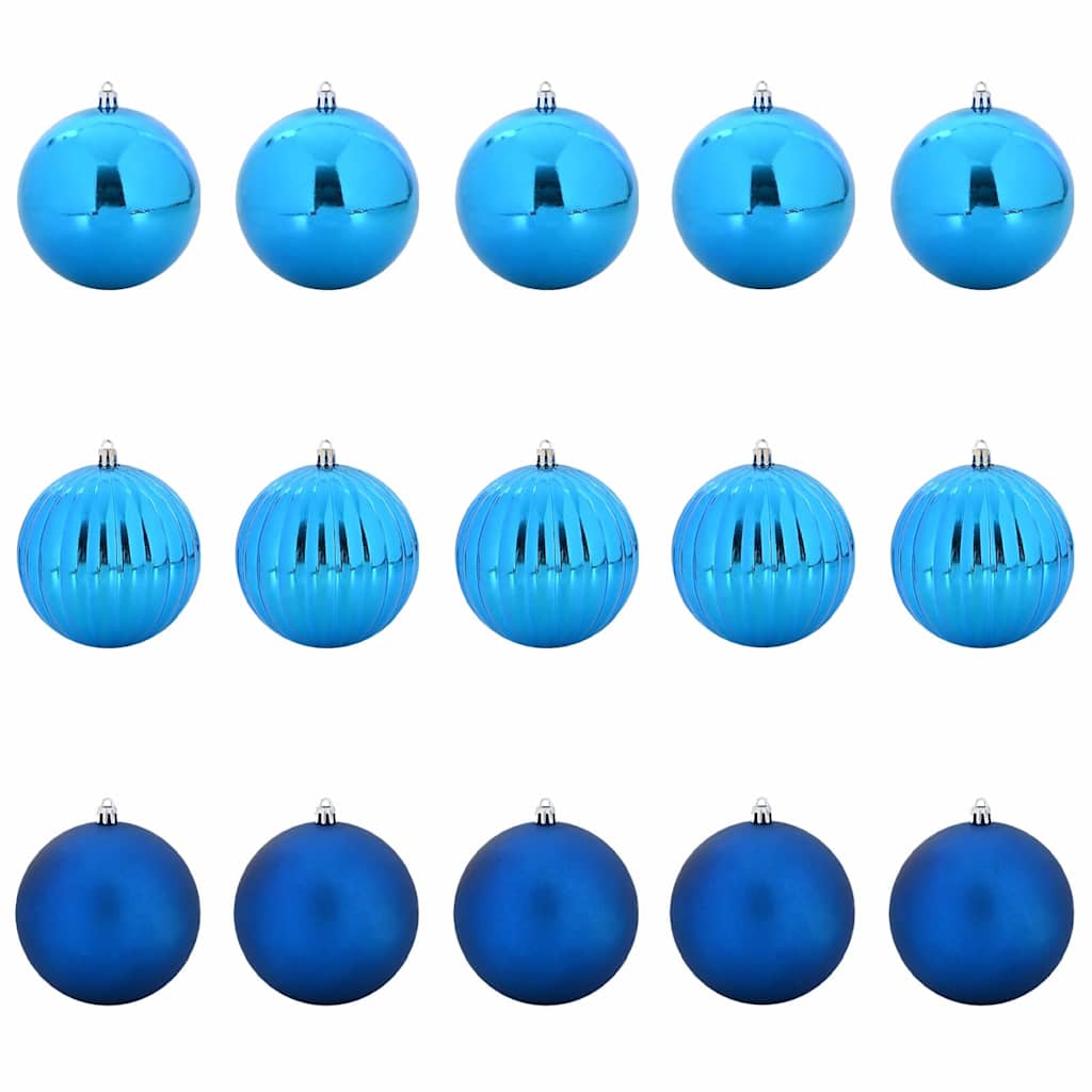 Weihnachtsbaumkugel Set XL 15 pcs Blau Kunststoff
