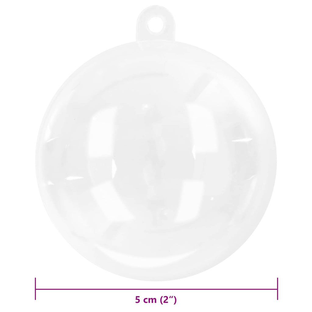 Weihnachtskugel-Set 50 pcs Transparent Ø 5 cm Kunststoff