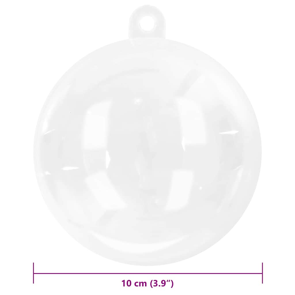 Weihnachtskugel-Set 25 pcs Transparent Ø 10 cm Kunststoff