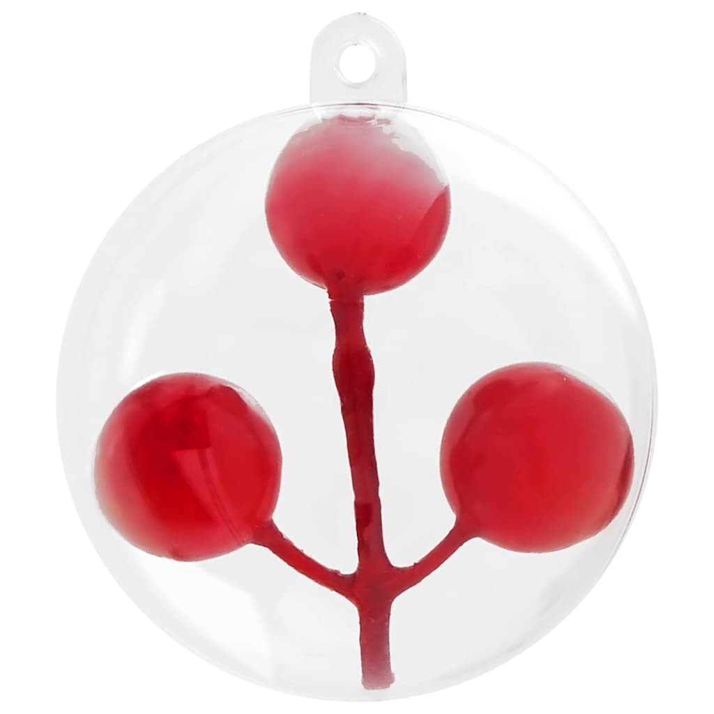 Weihnachtskugel-Set 200 pcs Transparent Ø 5 cm Kunststoff
