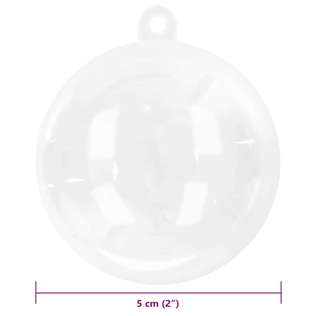Weihnachtskugel-Set 200 pcs Transparent Ø 5 cm Kunststoff