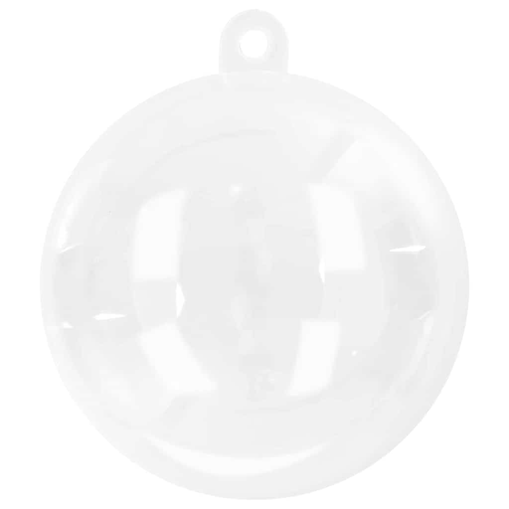 Weihnachtskugel-Set 100 pcs Transparent Ø 8 cm Kunststoff