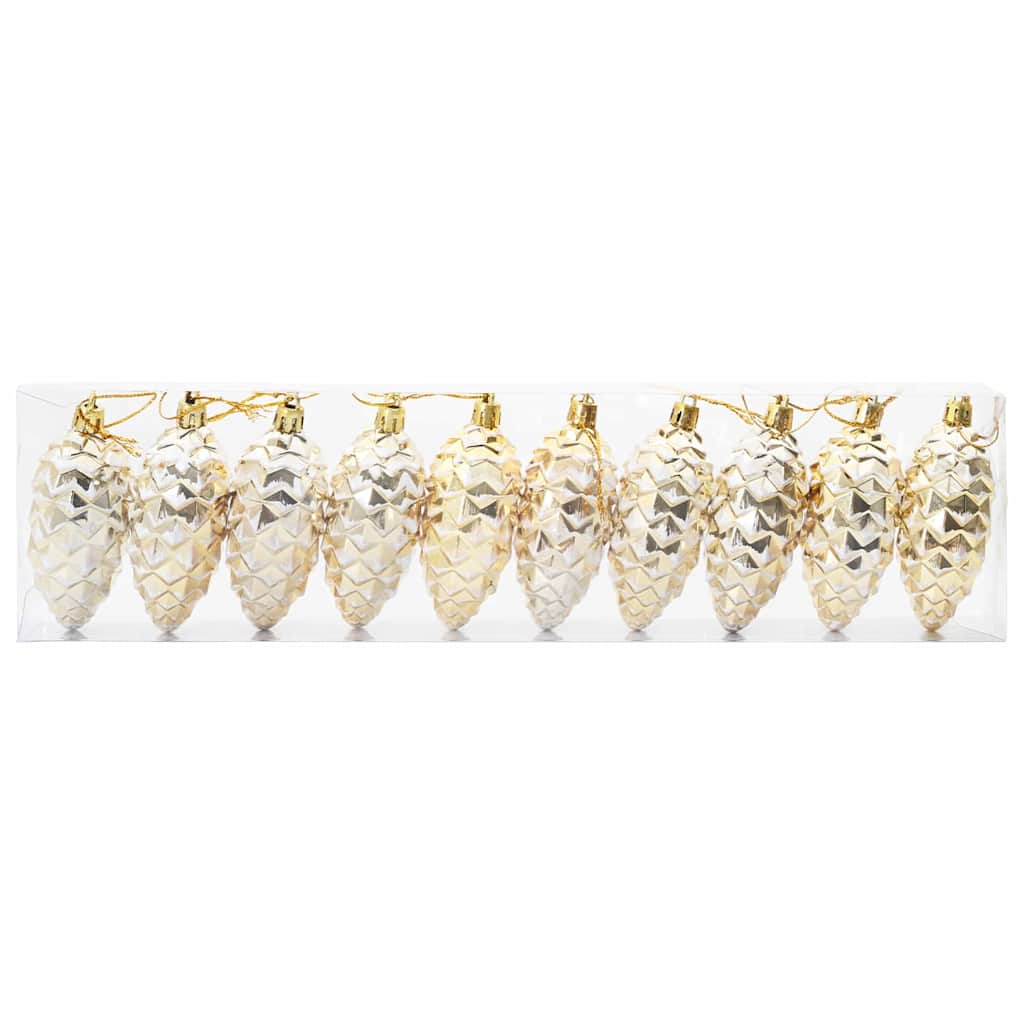 Weihnachts-Tannenzapfen Ball 40 pcs Gold Kunststoff