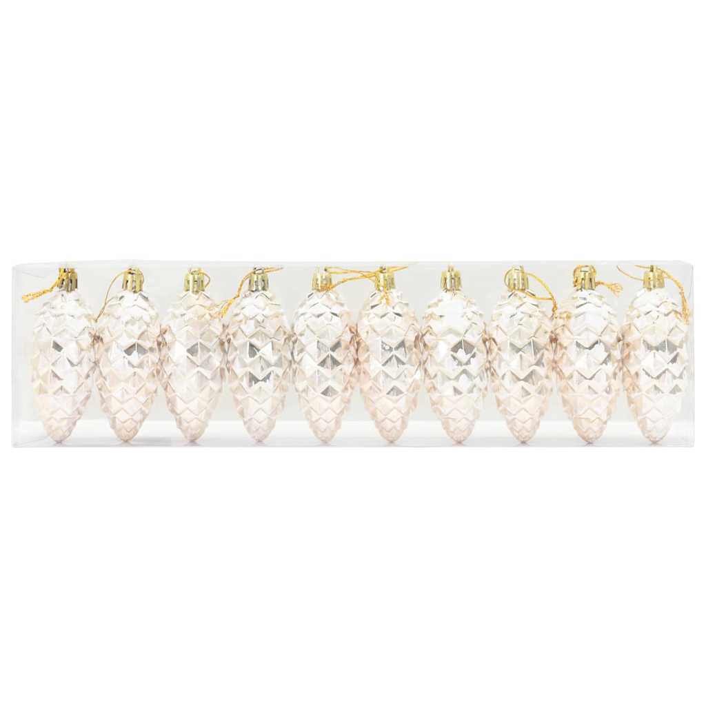 Weihnachts-Tannenzapfen Ball 40 pcs Champagner Kunststoff