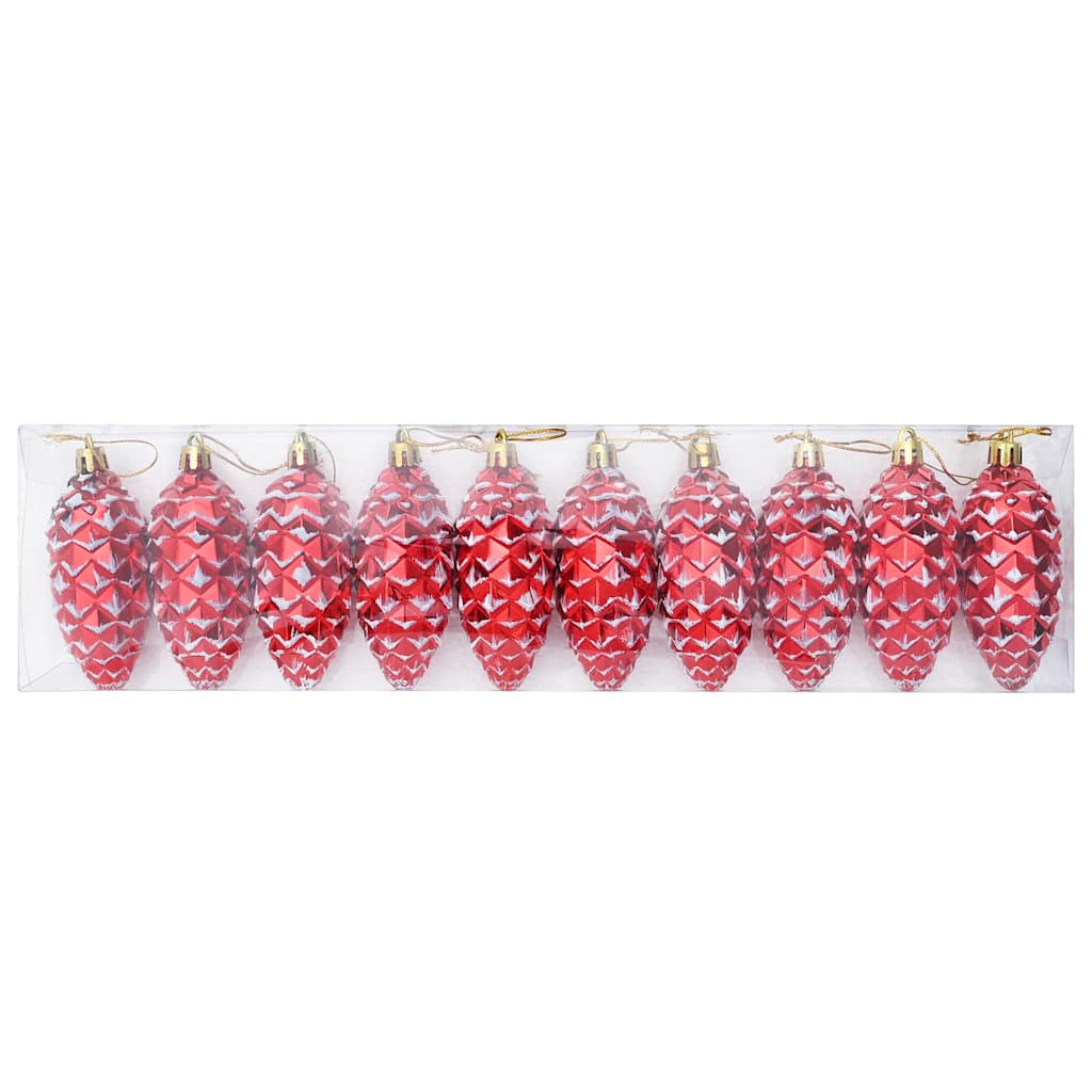 Weihnachts-Tannenzapfen Ball 40 pcs Rot Kunststoff