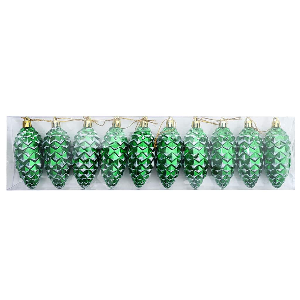 Weihnachts-Tannenzapfen Ball 40 pcs Grün Kunststoff