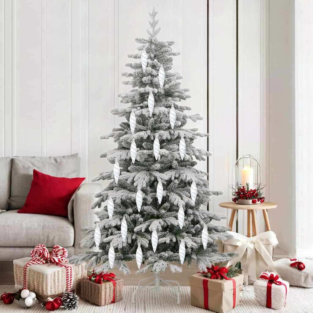 Weihnachtliche Spiralenform Kugel 40 pcs Weiß Kunststoff