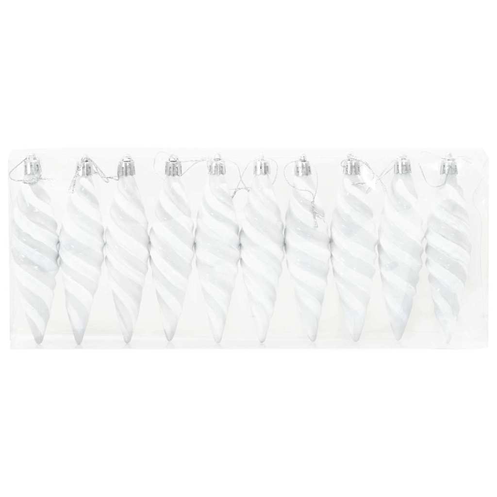 Weihnachtliche Spiralenform Kugel 40 pcs Weiß Kunststoff