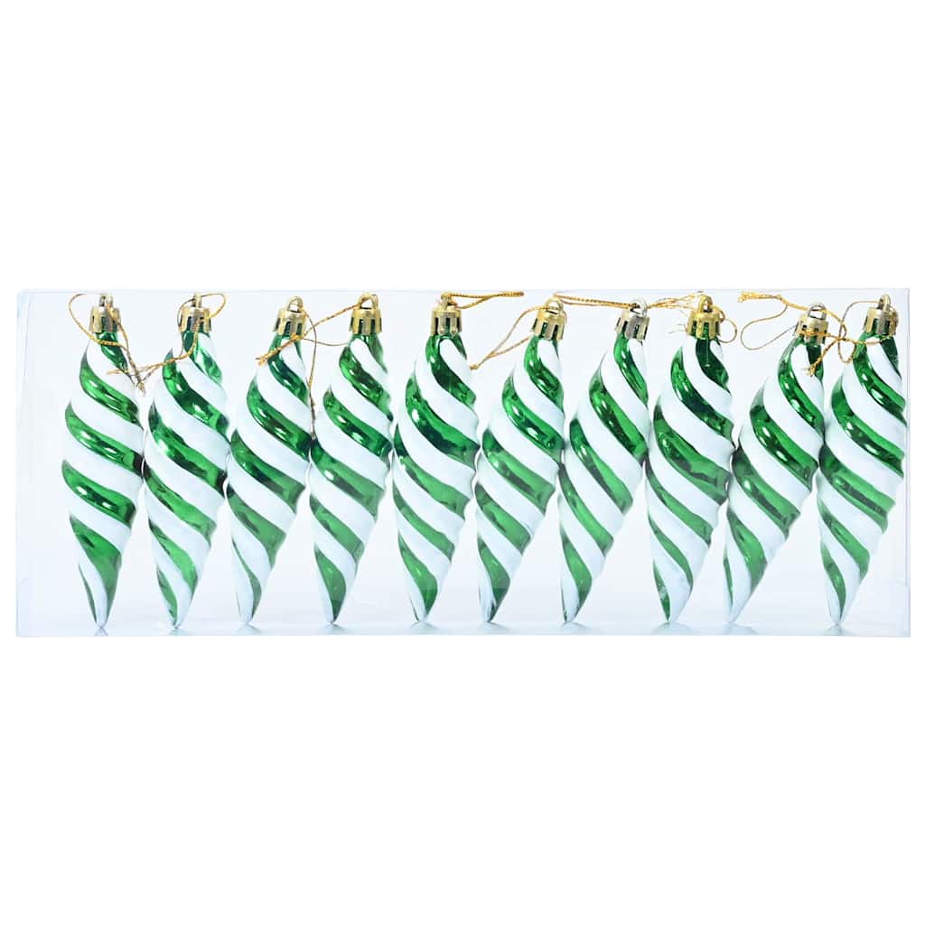 Weihnachtliche Spiralenform Kugel 40 pcs Grün Kunststoff
