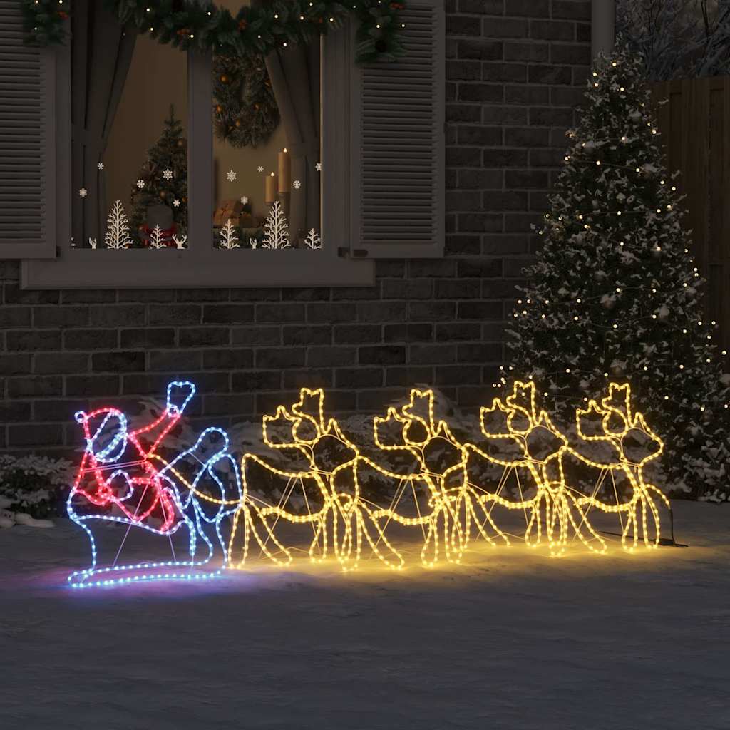 Weihnachtsdekoration mit 1224 LEDs Mehrfarbig 69 x 79 cm PVC