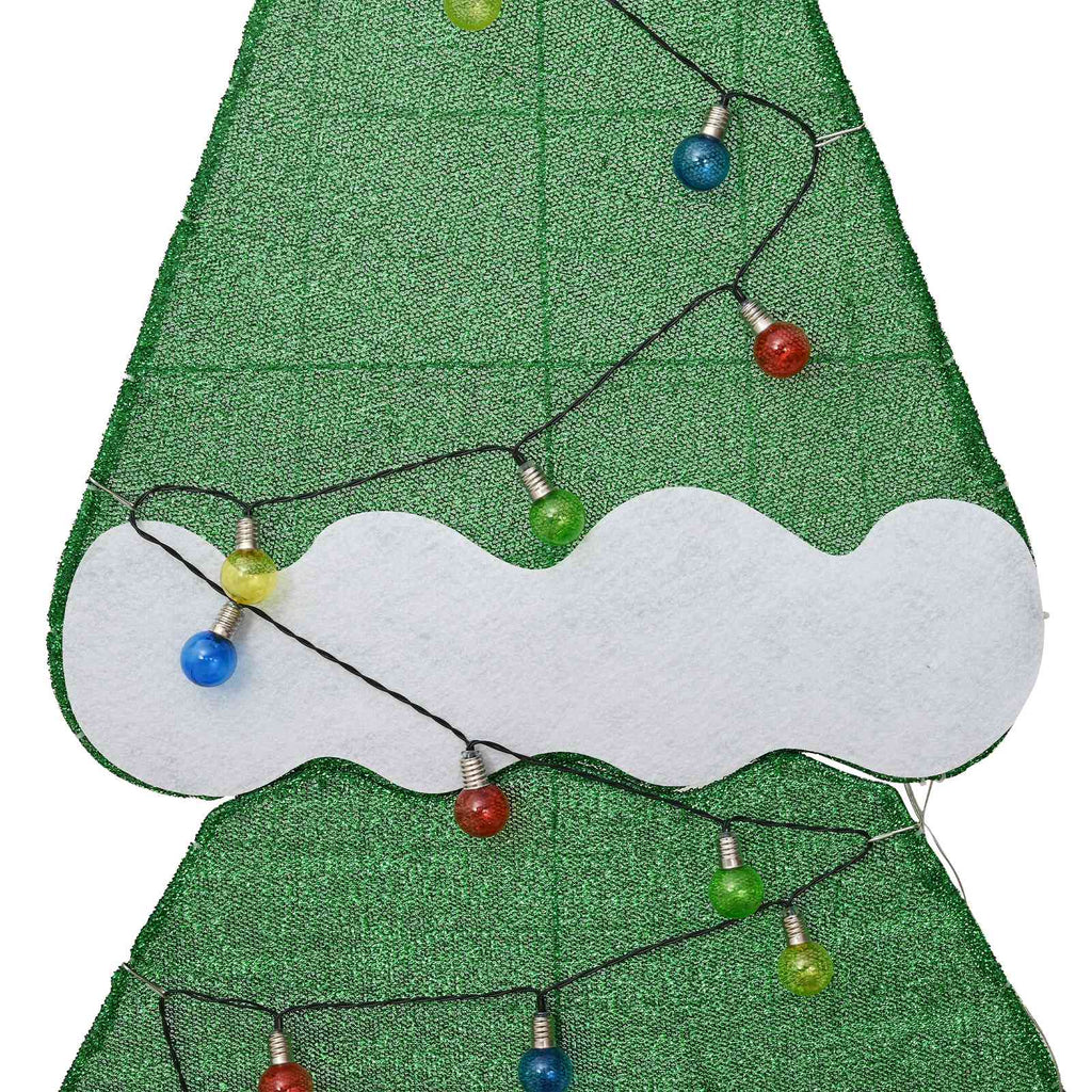 Beleuchteter Weihnachtsbaum mit 3 Geschenkboxen 2D Warm Weiß