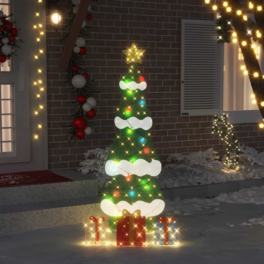 Beleuchteter Weihnachtsbaum mit 3 Geschenkboxen 2D Warm Weiß