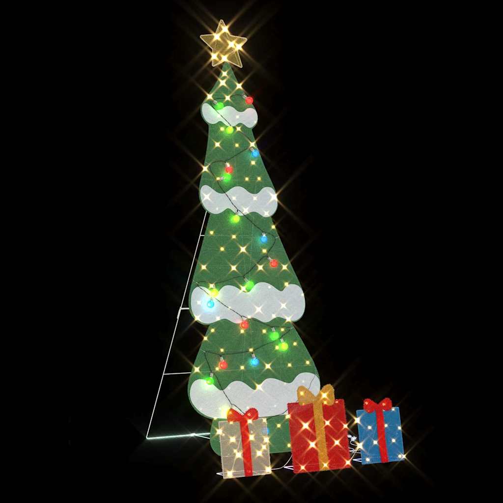 Beleuchteter Weihnachtsbaum mit 3 Geschenkboxen 2D Warm Weiß
