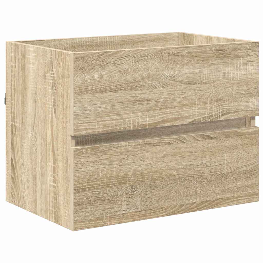 Badezimmermöbel-Set mit Schubladen Sonoma-Eiche Holzwerkstoff