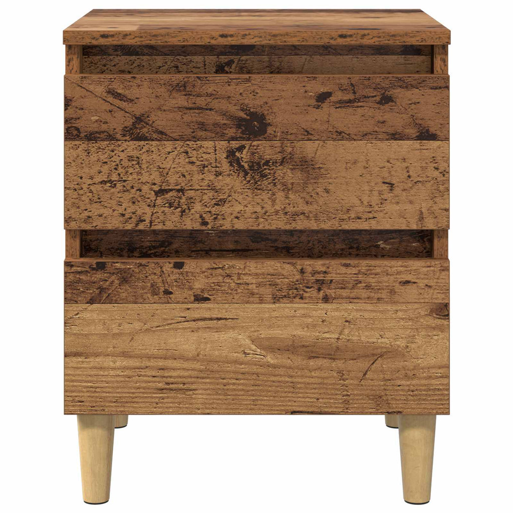 Bettschränke 2 pcs Altholz 40 x 35 x 50 cm Holzwerkstoff