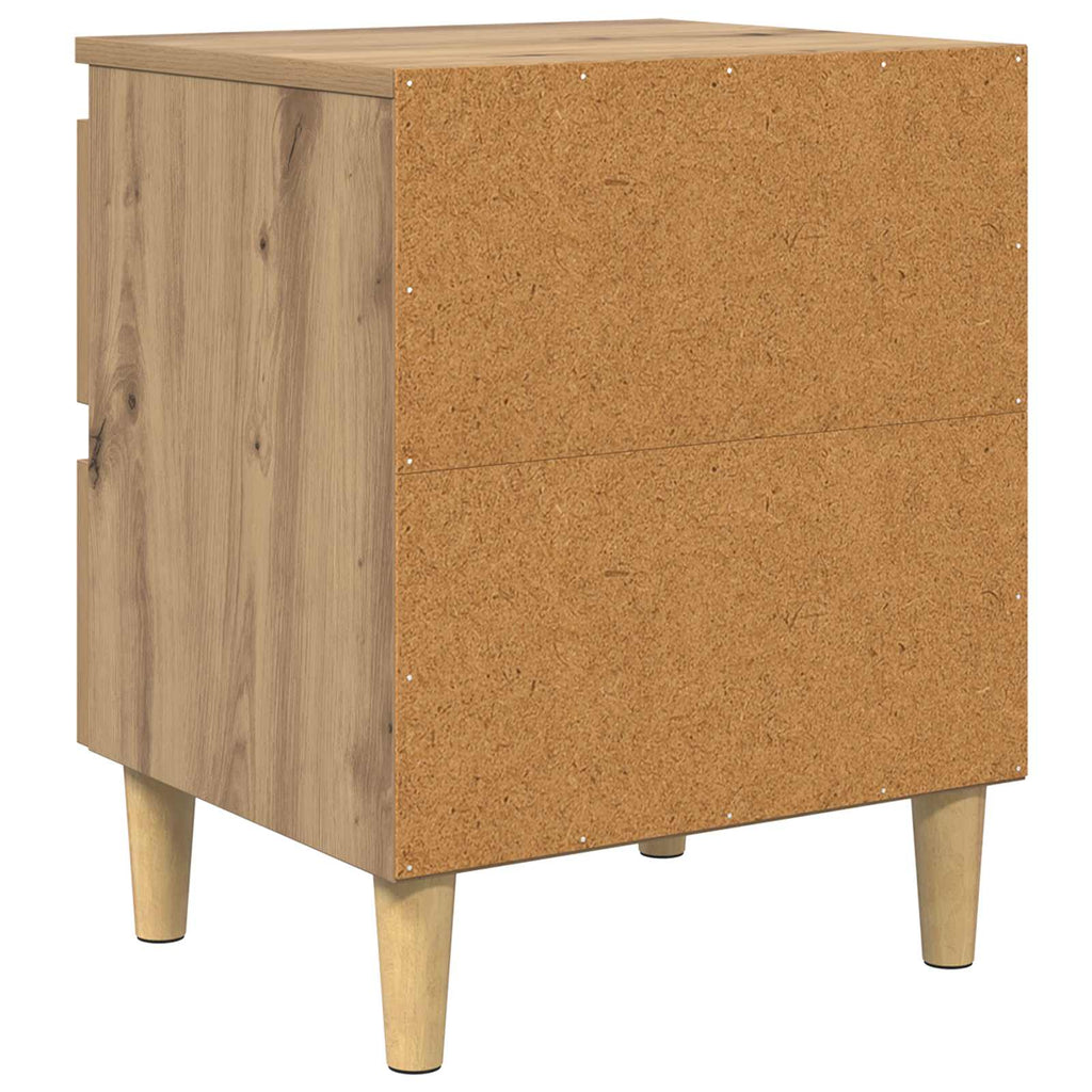 Bettschränke 2 pcs Artisan-Eiche 40 x 35 x 50 cm Holzwerkstoff