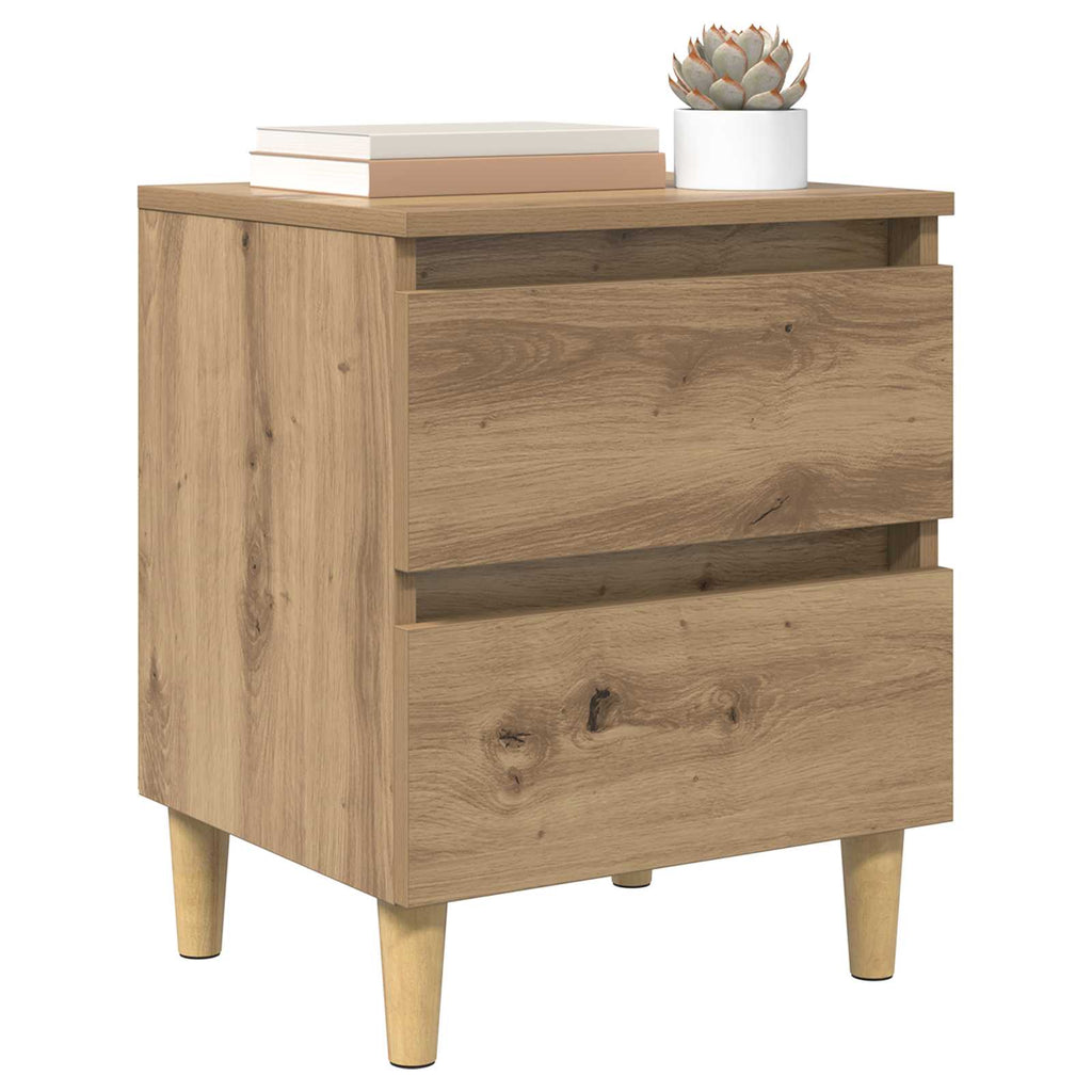 Bettschränke 2 pcs Artisan-Eiche 40 x 35 x 50 cm Holzwerkstoff