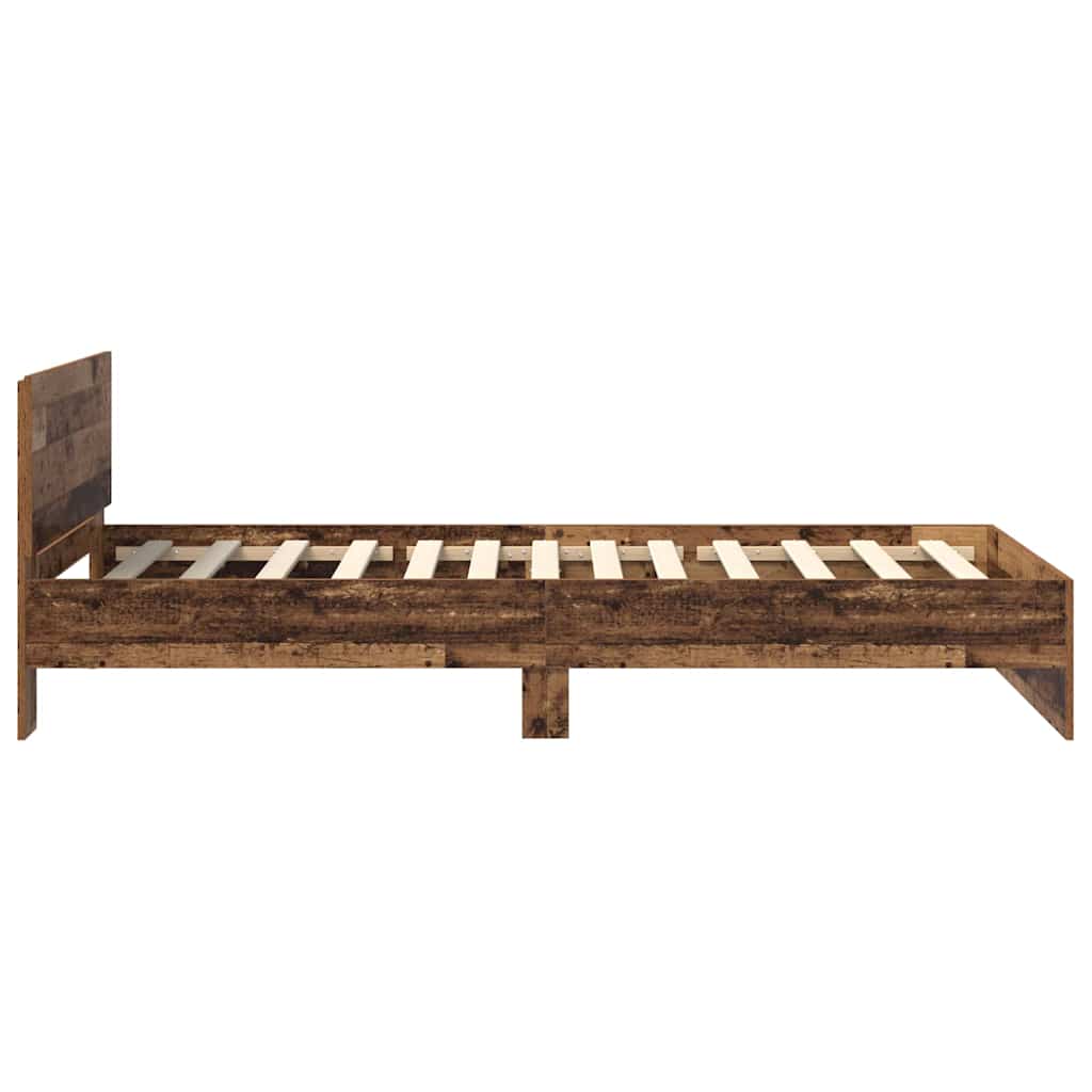 Bettrahmen mit Kopfteil Altholz 90 x 190 cm Holzwerkstoff