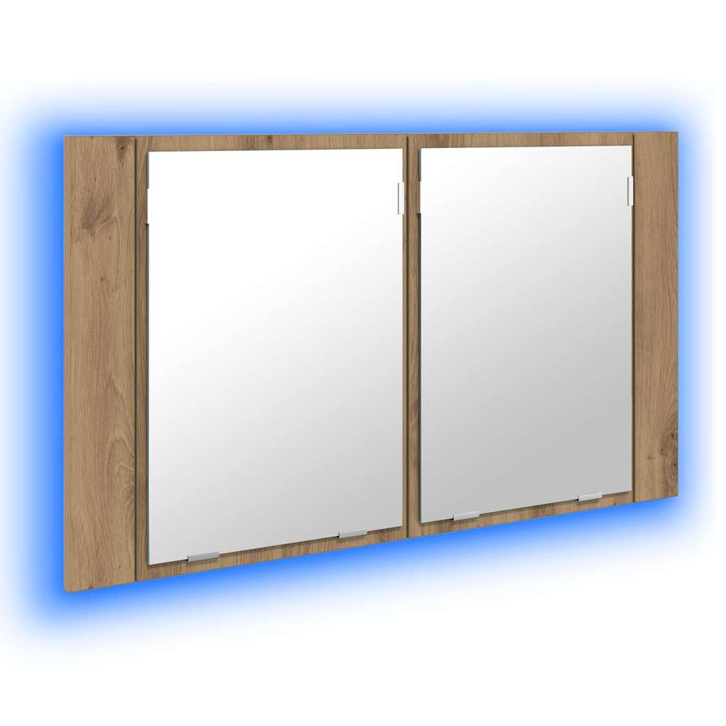 Badezimmerspiegelschrank mit Tür Artisan-Eiche 80 x 12 x 45 cm